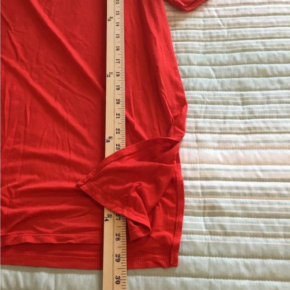 Chico’s Zenergy size 2 Red T-shirt tops/ Crisscross back, short sleeve - Picture 7 of 7